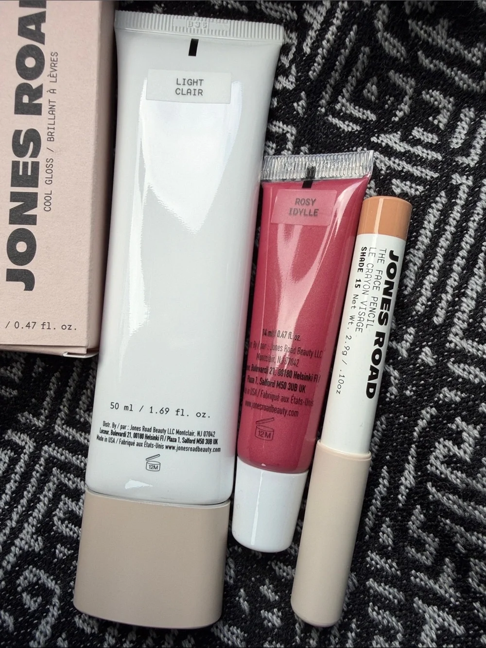 Jones Road Cool Gloss & Just Enough Tinted Moisturizer Set in Rose Pink